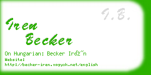 iren becker business card